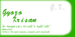 gyozo krisan business card